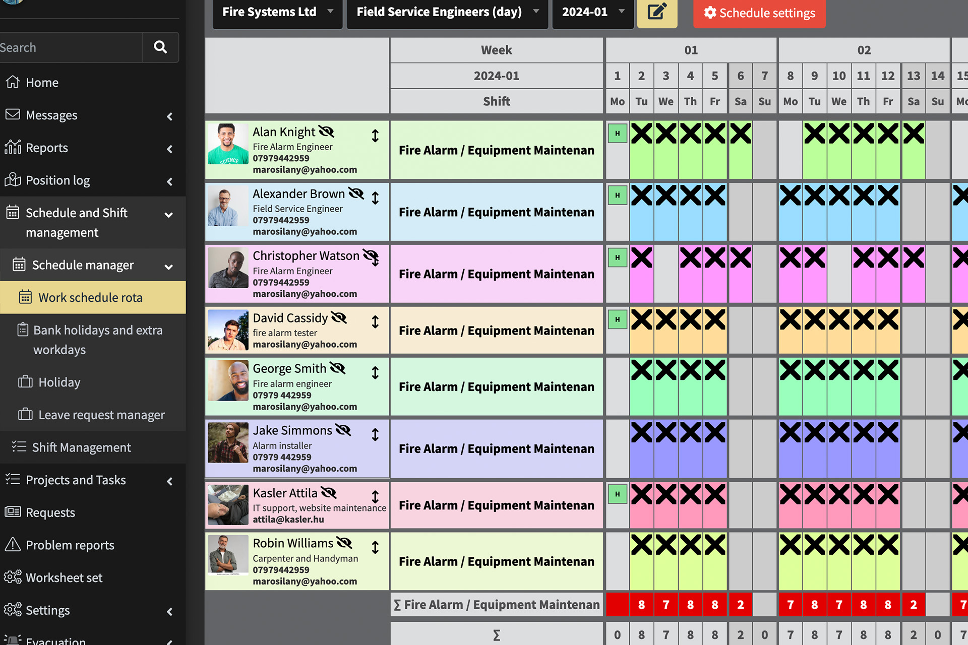 Attendance + Schedule